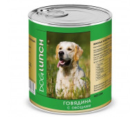 DOG LUNCH д/собак Говядина с овощами 750г