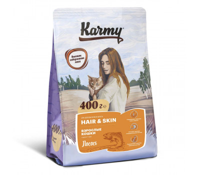 KARMY HAIR SKIN д/кошек лосось 0,4кг