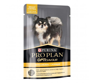 PRO PLAN Adult Dog Weight Control д/мелких пород Курица в соусе 85г