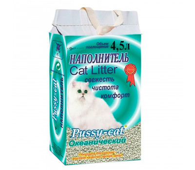 Наполнитель впитывающий 4,5л Океанический PUSSY-CAT Наполнитель впитывающий 4,5л Океанический PUSSY-CAT