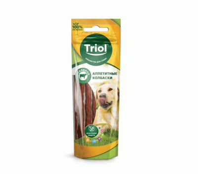 Колбаски аппетитные из говядины д/собак 40г TRIOL