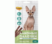 Лакомые палочки Кролик и утка д/кошек 3х5г МНЯМС