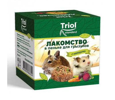 Пенёк с овощами лакомства д/грызунов 70г TRIOL Пенёк с овощами лакомства д/грызунов 70г TRIOL